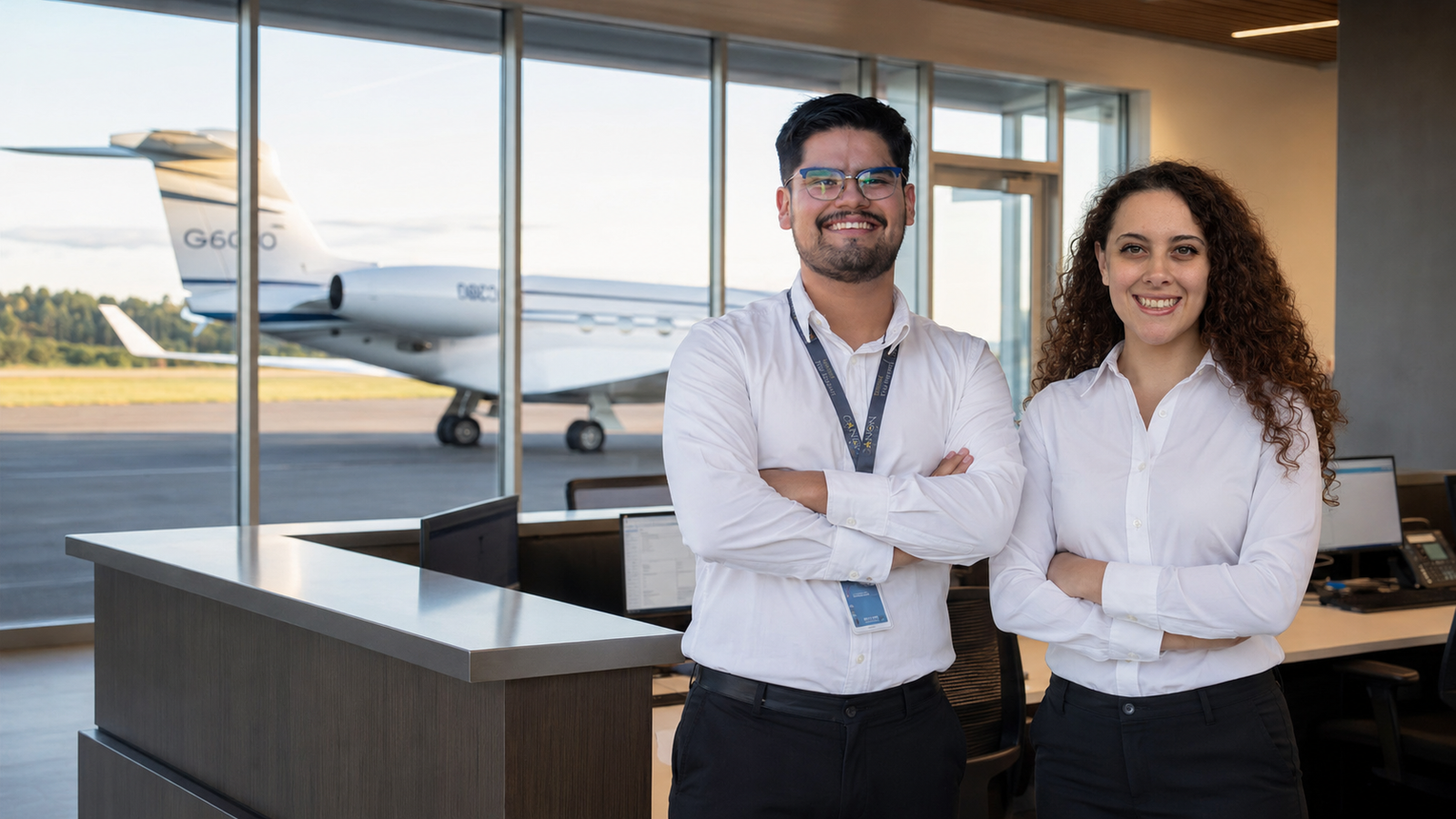 Canon Air team coordinating a mission inside an FBO