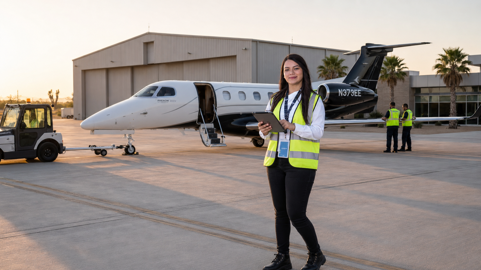 Canon Air coordinator supervising an executive aircraft operation