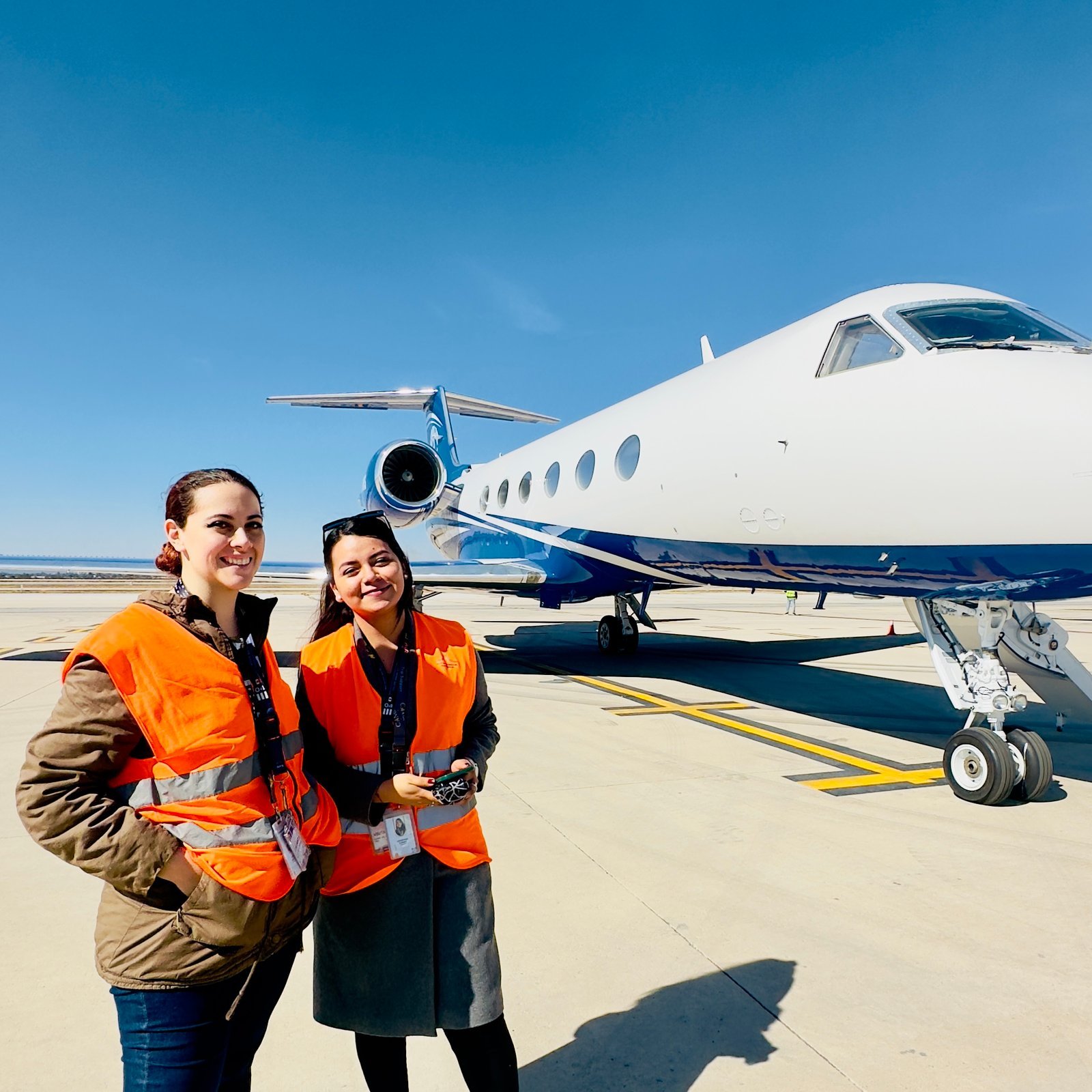 Canon Air team supporting an aircraft on the ramp