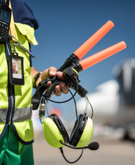 "Guided Precision: Discover how Canon Air's marshaling handling services ensure safe and seamless aircraft operations with expert guidance."